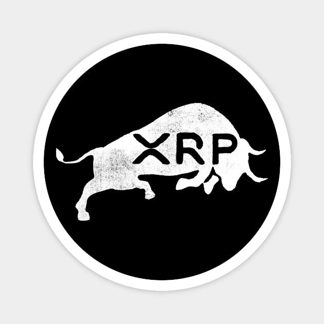 Ripple XRP Bullish Vintage Magnet by CryptoHunter